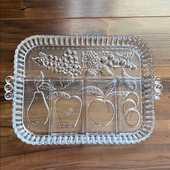 Vintage Indiana  5 Part  Fruit Server - Picture 1 of 4